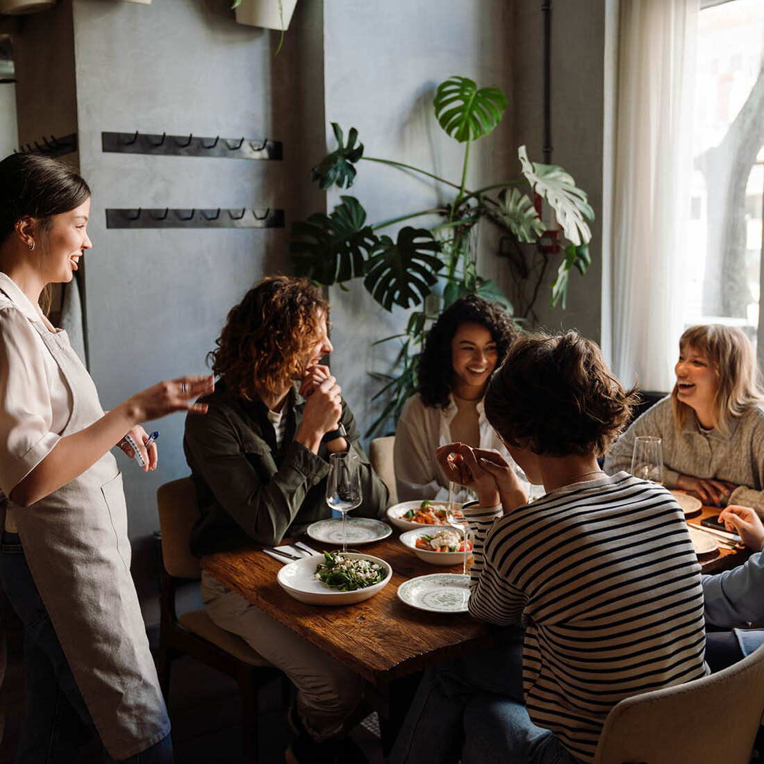 group eating in denmark